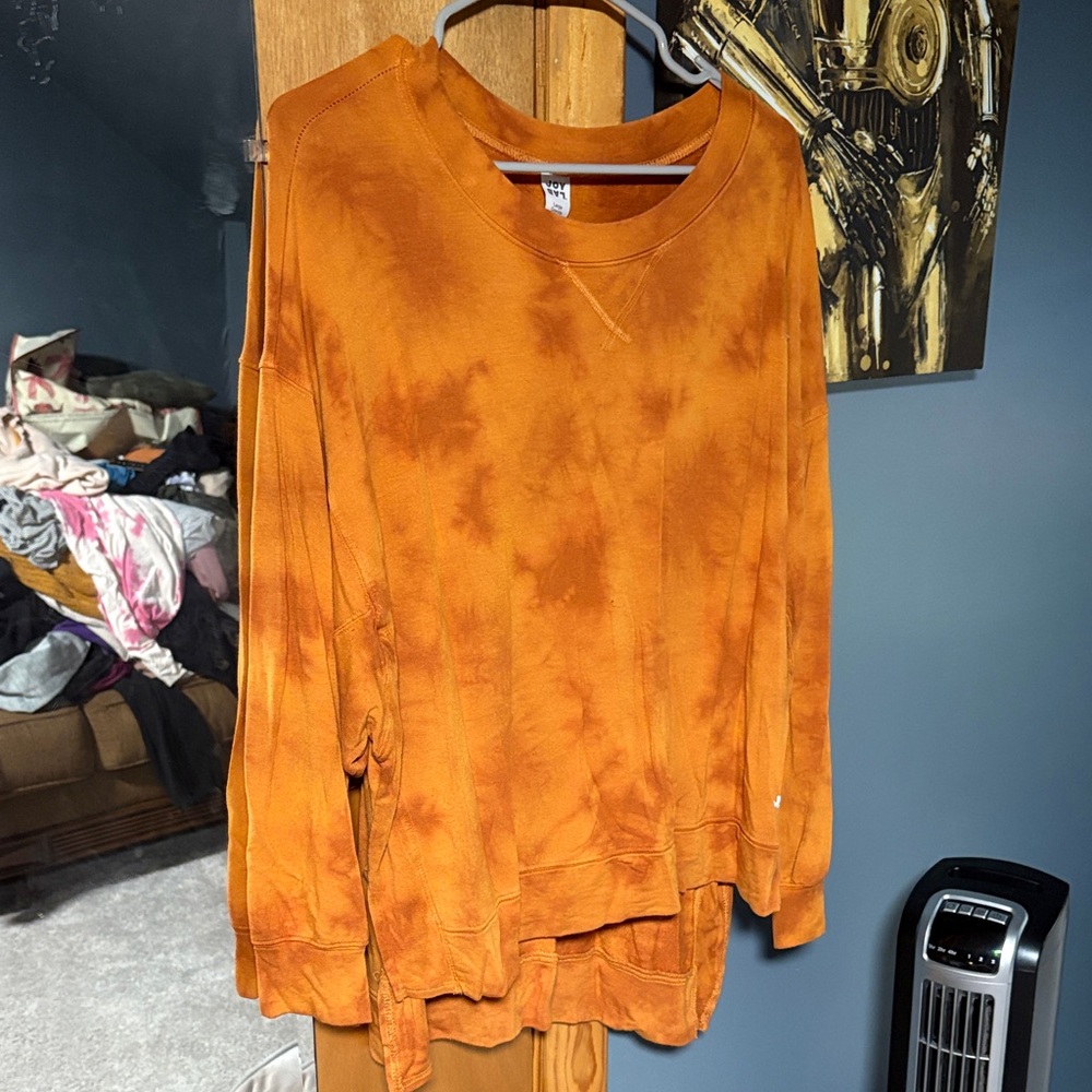 JoyLab Orange Tie-Dye Long Sleeve Tee